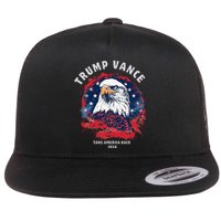 Trump Vance 2024 Vp Eagle America Election Take America Back Flat Bill Trucker Hat