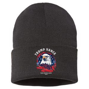 Trump Vance 2024 Vp Eagle America Election Take America Back Sustainable Knit Beanie