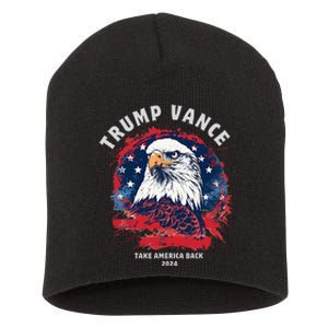 Trump Vance 2024 Vp Eagle America Election Take America Back Short Acrylic Beanie