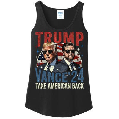 Trump Vance 2024 Donald Trump J.D. Vance Take America Back Ladies Essential Tank