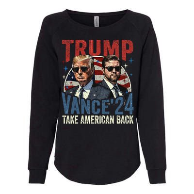 Trump Vance 2024 Donald Trump J.D. Vance Take America Back Womens California Wash Sweatshirt