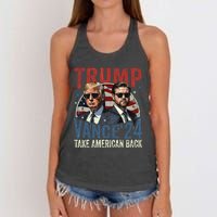 Trump Vance 2024 Donald Trump J.D. Vance Take America Back Women's Knotted Racerback Tank