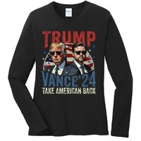 Trump Vance 2024 Donald Trump J.D. Vance Take America Back Ladies Long Sleeve Shirt