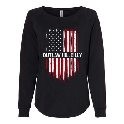 Trump Vance 2024 J D Vance Outlaw Hillbilly American Flag Funny Gift Womens California Wash Sweatshirt