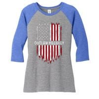 Trump Vance 2024 J D Vance Outlaw Hillbilly American Flag Funny Gift Women's Tri-Blend 3/4-Sleeve Raglan Shirt