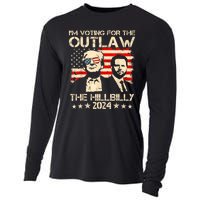 Trump Vance 2024 Outlaw Hillbilly Us Flag Vintage Cooling Performance Long Sleeve Crew