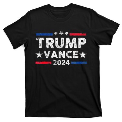 Trump Vance 2024 Us Flag Vintage Election President 2024 Gift T-Shirt