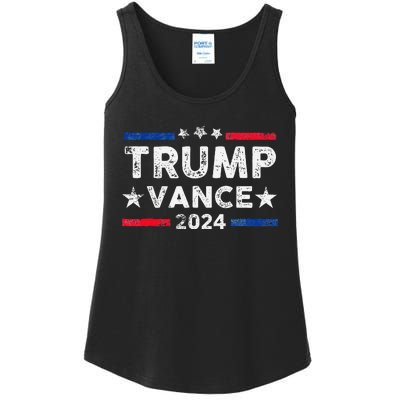 Trump Vance 2024 Us Flag Vintage Election President 2024 Gift Ladies Essential Tank