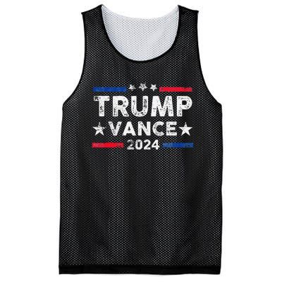 Trump Vance 2024 Us Flag Vintage Election President 2024 Gift Mesh Reversible Basketball Jersey Tank