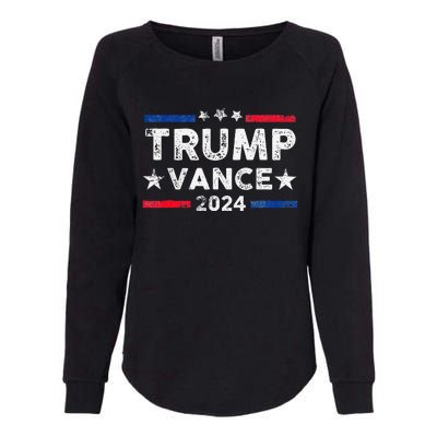 Trump Vance 2024 Us Flag Vintage Election President 2024 Gift Womens California Wash Sweatshirt