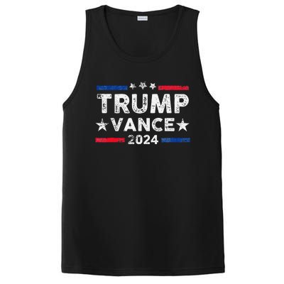 Trump Vance 2024 Us Flag Vintage Election President 2024 Gift PosiCharge Competitor Tank