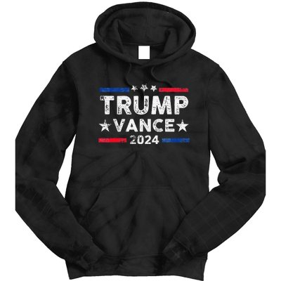 Trump Vance 2024 Us Flag Vintage Election President 2024 Gift Tie Dye Hoodie