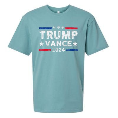 Trump Vance 2024 Us Flag Vintage Election President 2024 Gift Sueded Cloud Jersey T-Shirt