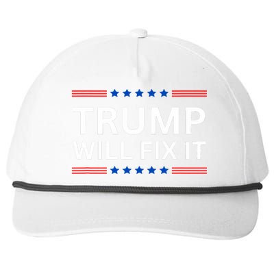 Trump Vance 2024 Election Will Fix It Snapback Five-Panel Rope Hat