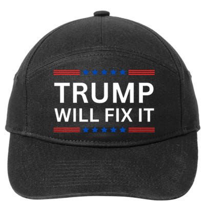 Trump Vance 2024 Election Will Fix It 7-Panel Snapback Hat