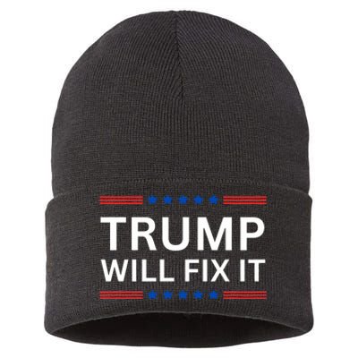 Trump Vance 2024 Election Will Fix It Sustainable Knit Beanie