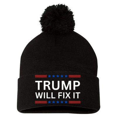 Trump Vance 2024 Election Will Fix It Pom Pom 12in Knit Beanie