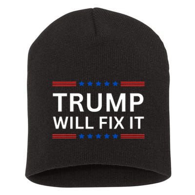 Trump Vance 2024 Election Will Fix It Short Acrylic Beanie