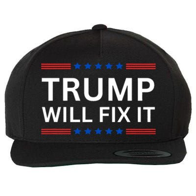 Trump Vance 2024 Election Will Fix It Wool Snapback Cap