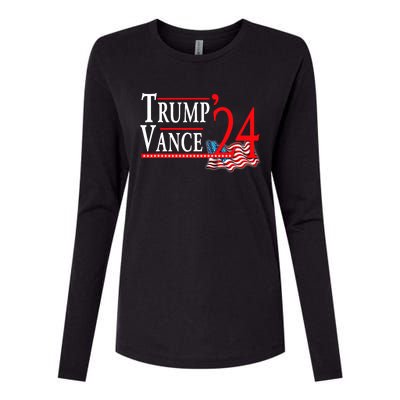 Trump Vance 2024 President Trump Supporter Re Election Womens Cotton Relaxed Long Sleeve T-Shirt