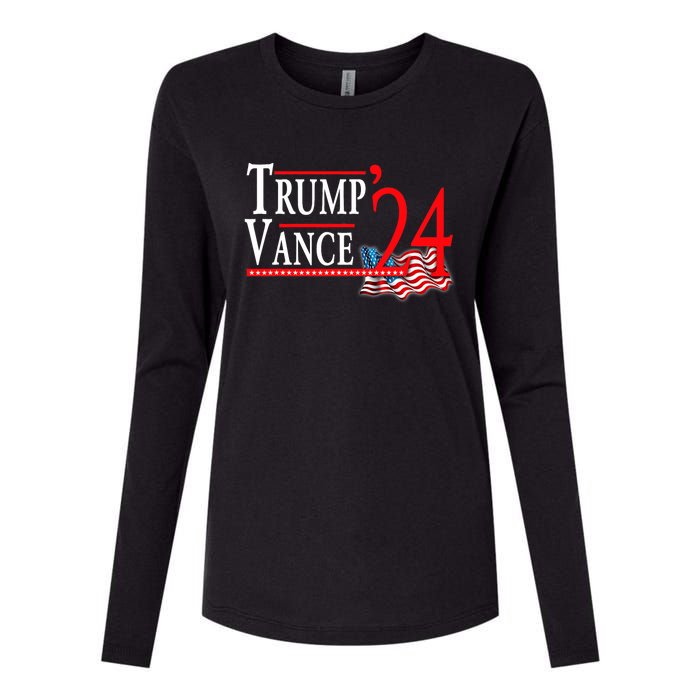 Trump Vance 2024 President Trump Supporter Re Election Womens Cotton Relaxed Long Sleeve T-Shirt