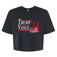 Trump Vance 2024 President Trump Supporter Re Election Bella+Canvas Jersey Crop Tee