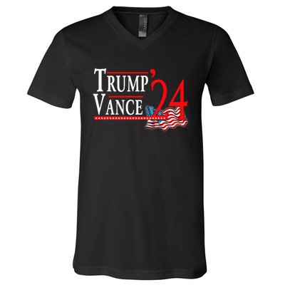 Trump Vance 2024 President Trump Supporter Re Election V-Neck T-Shirt