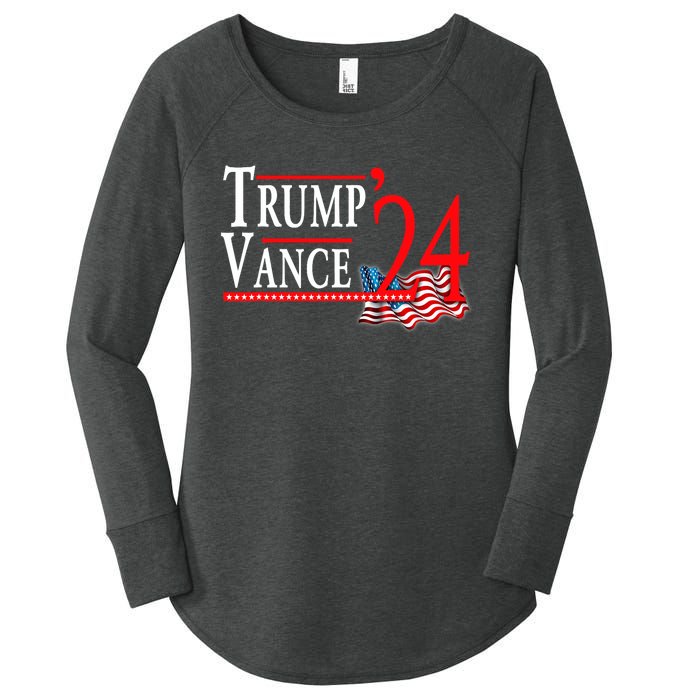 Trump Vance 2024 President Trump Supporter Re Election Women's Perfect Tri Tunic Long Sleeve Shirt