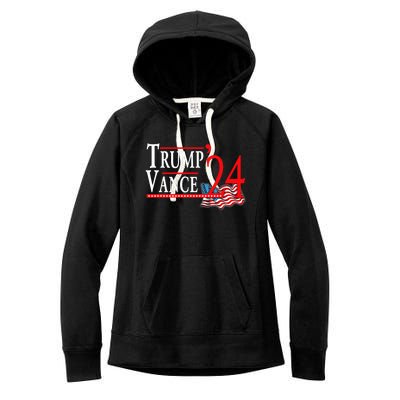 Trump Vance 2024 President Trump Supporter Re Election Women's Fleece Hoodie