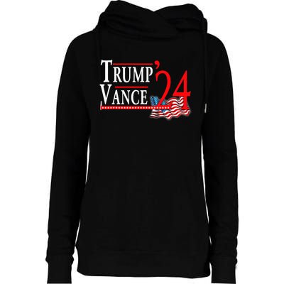 Trump Vance 2024 President Trump Supporter Re Election Womens Funnel Neck Pullover Hood