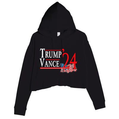 Trump Vance 2024 President Trump Supporter Re Election Crop Fleece Hoodie