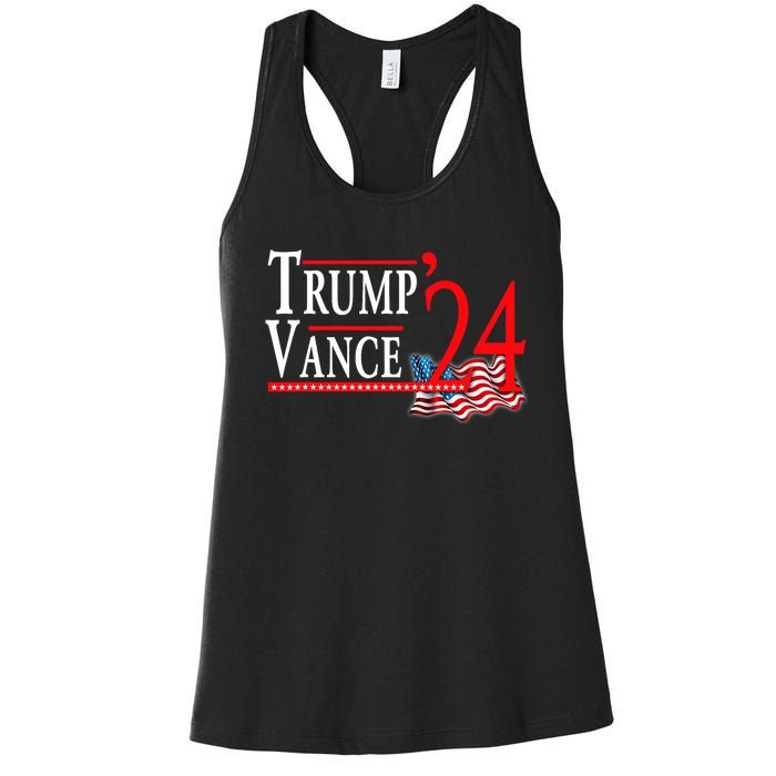 Trump Vance 2024 President Trump Supporter Re Election Women's Racerback Tank