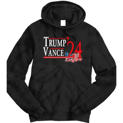 Trump Vance 2024 President Trump Supporter Re Election Tie Dye Hoodie