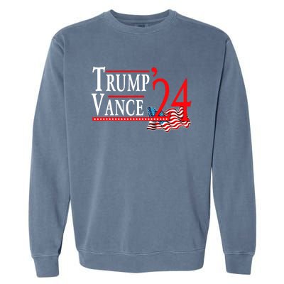 Trump Vance 2024 President Trump Supporter Re Election Garment-Dyed Sweatshirt