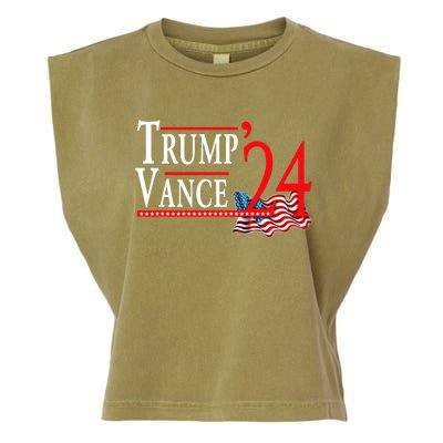 Trump Vance 2024 President Trump Supporter Re Election Garment-Dyed Women's Muscle Tee