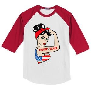 Trump Vance 2024 Vp Vice President America Election Women Gift Kids Colorblock Raglan Jersey