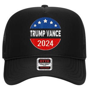 Trump Vance 2024 For President Vp Usa Republican Election High Crown Mesh Back Trucker Hat