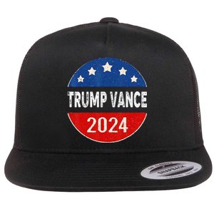 Trump Vance 2024 For President Vp Usa Republican Election Flat Bill Trucker Hat