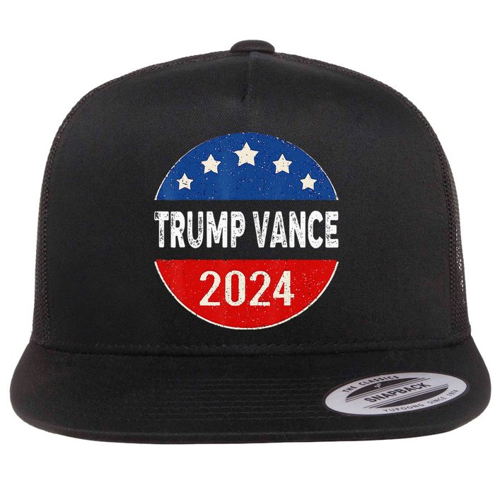 Trump Vance 2024 For President Vp Usa Republican Election Flat Bill Trucker Hat