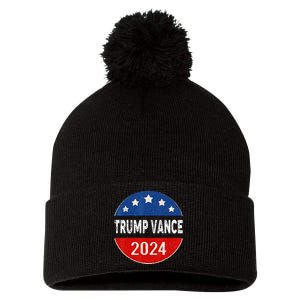 Trump Vance 2024 For President Vp Usa Republican Election Pom Pom 12in Knit Beanie