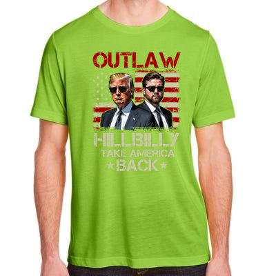 Trump Vance 2024 Outlaw Hillbilly Us Flag Vintage Adult ChromaSoft Performance T-Shirt