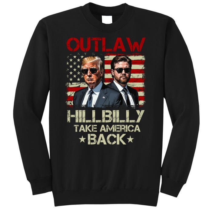 Trump Vance 2024 Outlaw Hillbilly Us Flag Vintage Sweatshirt