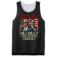 Trump Vance 2024 Outlaw Hillbilly Us Flag Vintage Mesh Reversible Basketball Jersey Tank