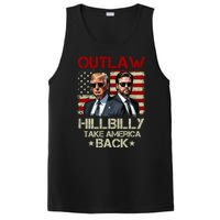 Trump Vance 2024 Outlaw Hillbilly Us Flag Vintage PosiCharge Competitor Tank