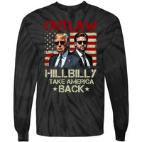 Trump Vance 2024 Outlaw Hillbilly Us Flag Vintage Tie-Dye Long Sleeve Shirt