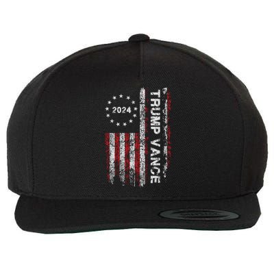 Trump Vance 2024 Wool Snapback Cap