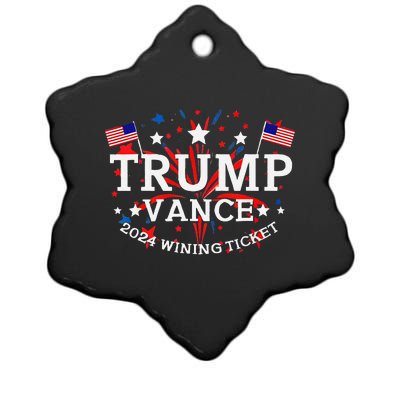 Trump Vance 2024 Wining Ticket Ceramic Star Ornament