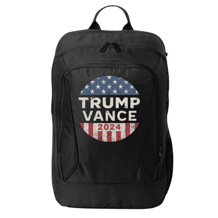 Trump Vance 2024 Vintage Button Usa City Backpack