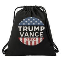 Trump Vance 2024 Vintage Button Usa Drawstring Bag