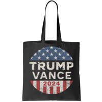 Trump Vance 2024 Vintage Button Usa Tote Bag